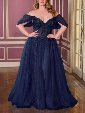 PLUS SIZE FORMAL PROM DRESS. PAGEANT BALL GOWN PARTY EVENING BRIDESMAIDS GALA